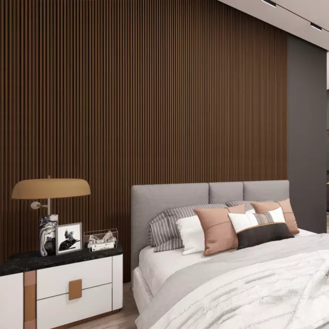 Lamella falburkolat MODERN LINE SLIM Dark 12x122x2650mm