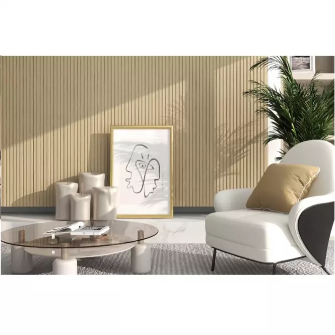 Lamella falburkolat MODERN LINE NORMAL Natural 12x122x2650mm