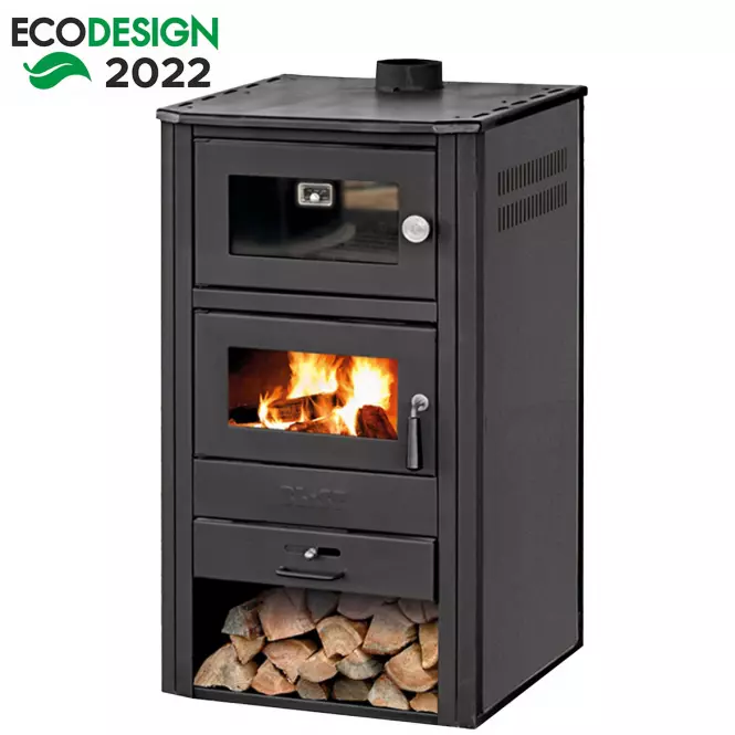 Acél Kályha Blist Brm E Víztartállyal És Sütőfelülettel  6,4 kW/17,6 kW