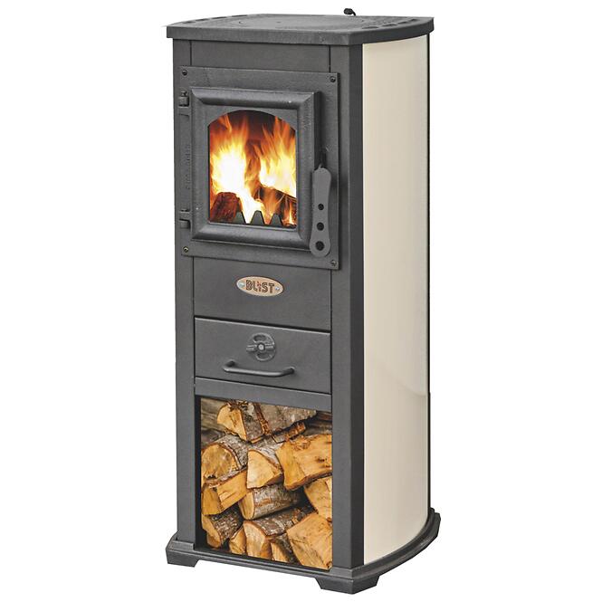 Acél Kályha Berna Lux 5,3 kW bézs,2