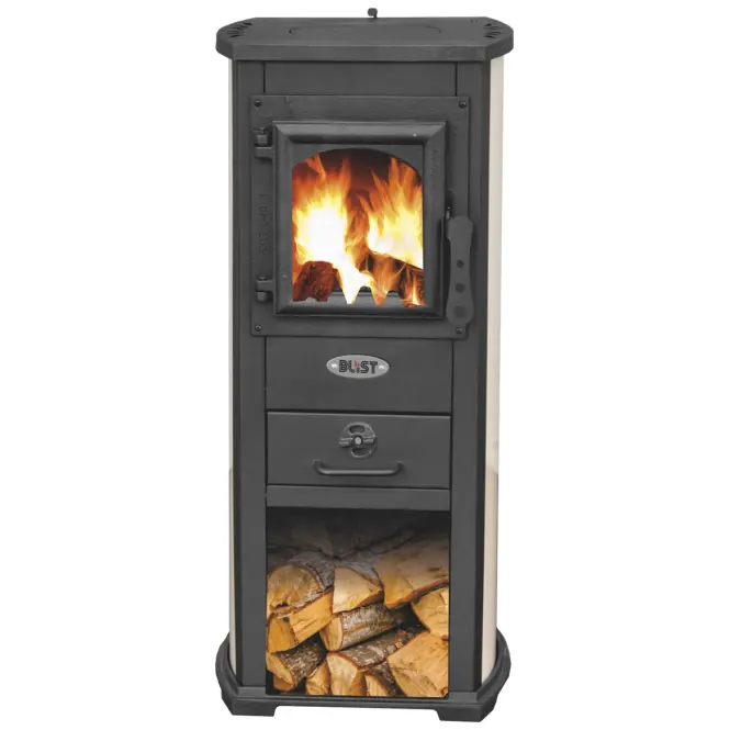 Acél Kályha Berna Lux 5,3 kW bézs