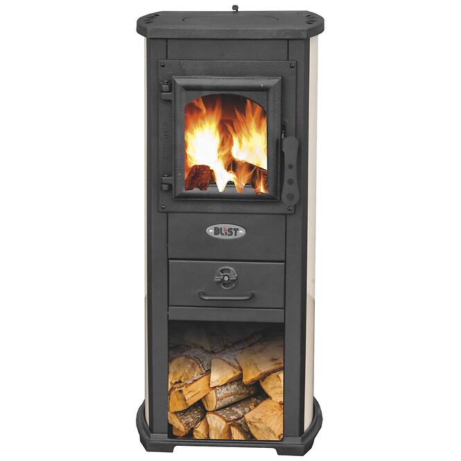 Acél Kályha Berna Lux 5,3 kW bézs,3