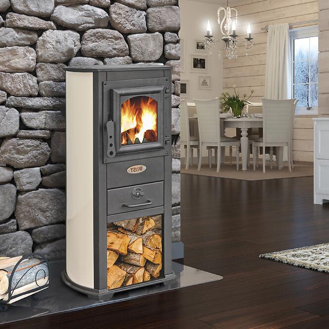 Acél Kályha Berna Lux 5,3 kW bézs,8