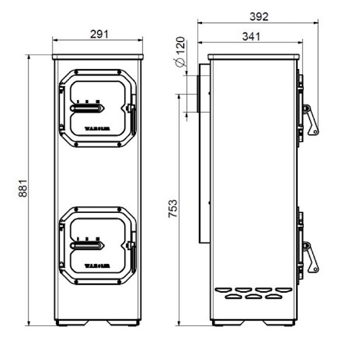 Kandallókályha Denver bézs 5 kW