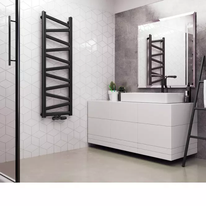 Fürdőszoba radiátor Mix Kalipso Mk 140/30 1400x300 mm fekete