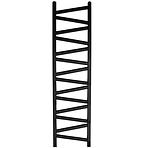 Fürdőszoba radiátor Mix Kalipso Mk 160/50 1600x540 mm fekete