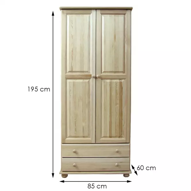 Szekrény 85 cm fenyő,2