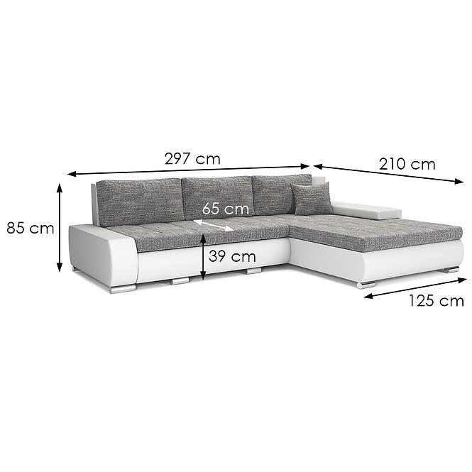 Sarokgarnitúra szett Toscania berlin 01+madryt 120 85x297x210 cm