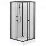 Zuhanykabin négyzet Elize 80x80x200 black