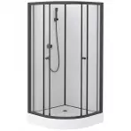 Zuhanykabin negyedkör Elize 80x80x200 black