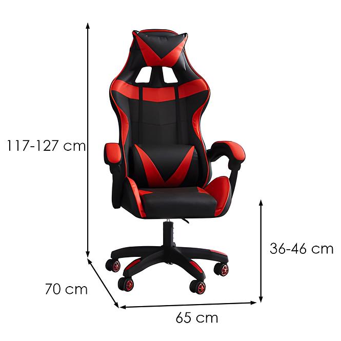 Gamer szék Antyd 8681 fekete/piros
