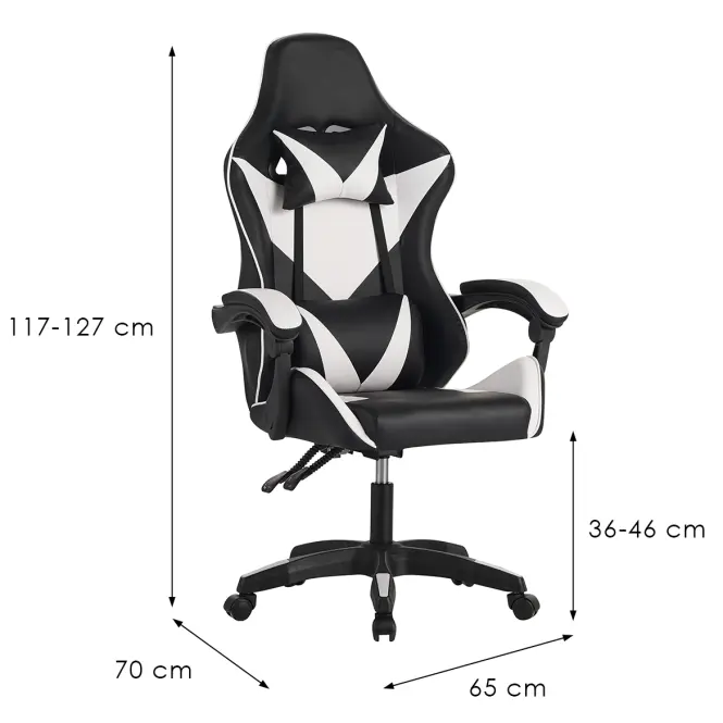 Gamer szék Diogenes 8683 fekete/fehér