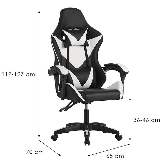 Gamer szék Diogenes 8683 fekete/fehér