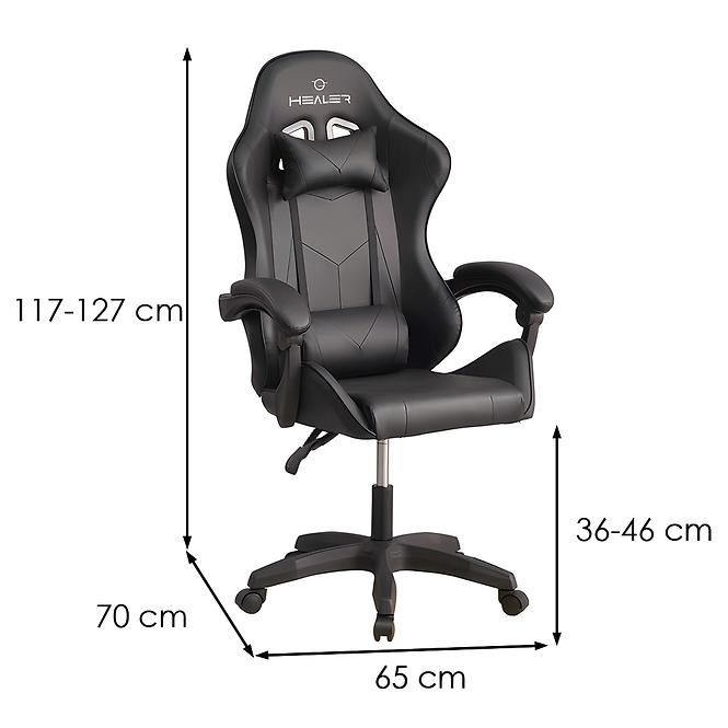 Gamer szék Fotyn 8684 fekete/szürke