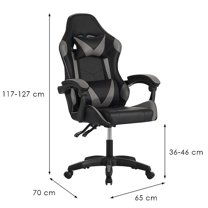 Gamer szék Fotyn 8684 fekete/szürke