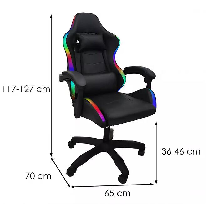 Gamer szék Herodion 8685 fekete/LED RGB