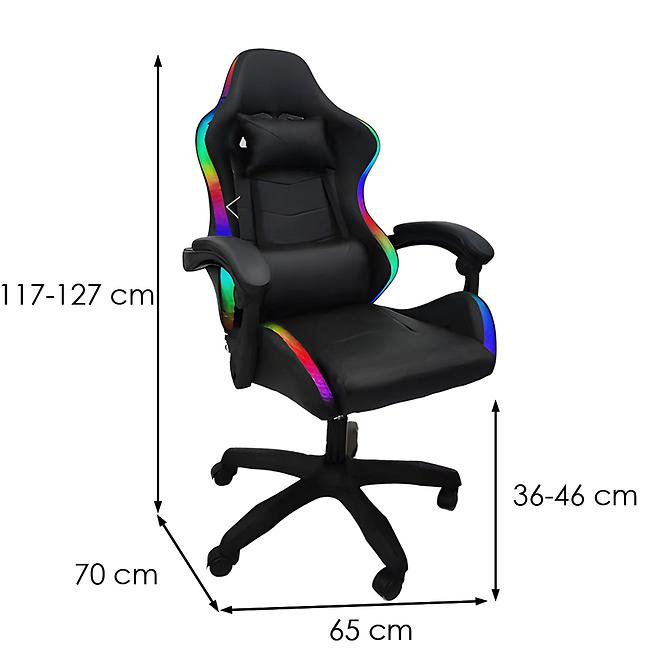 Gamer szék Herodion 8685 fekete/RGB
