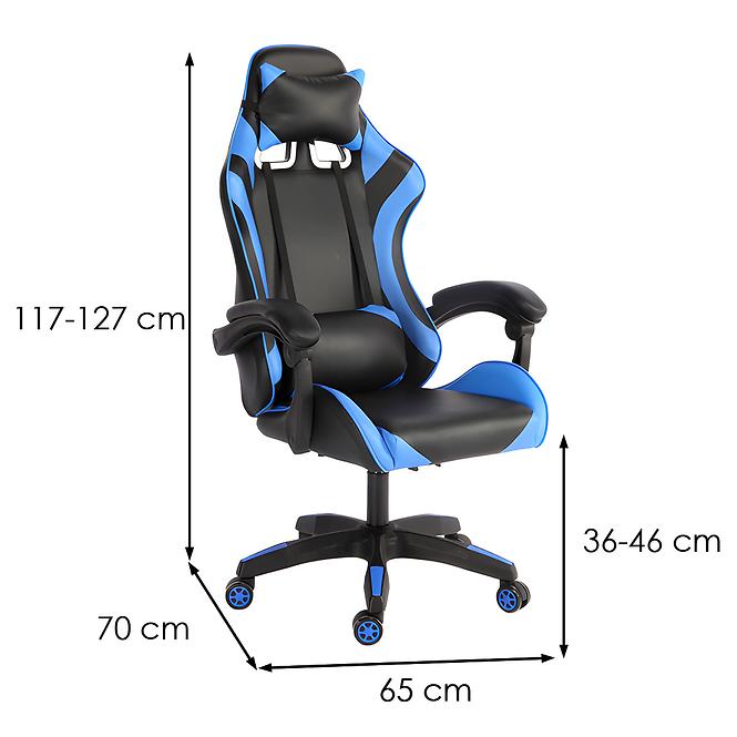 Gamer szék  Kastor 8687 fekete/kék