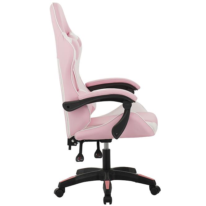 Gamer szék Kastor 8689 fehér/rózsaszín