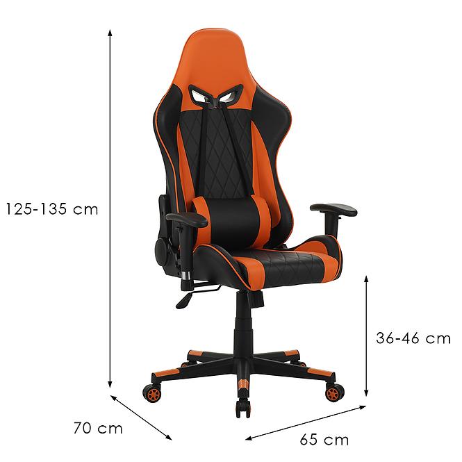 Gamer szék Backhus 8059 fekete/narancs