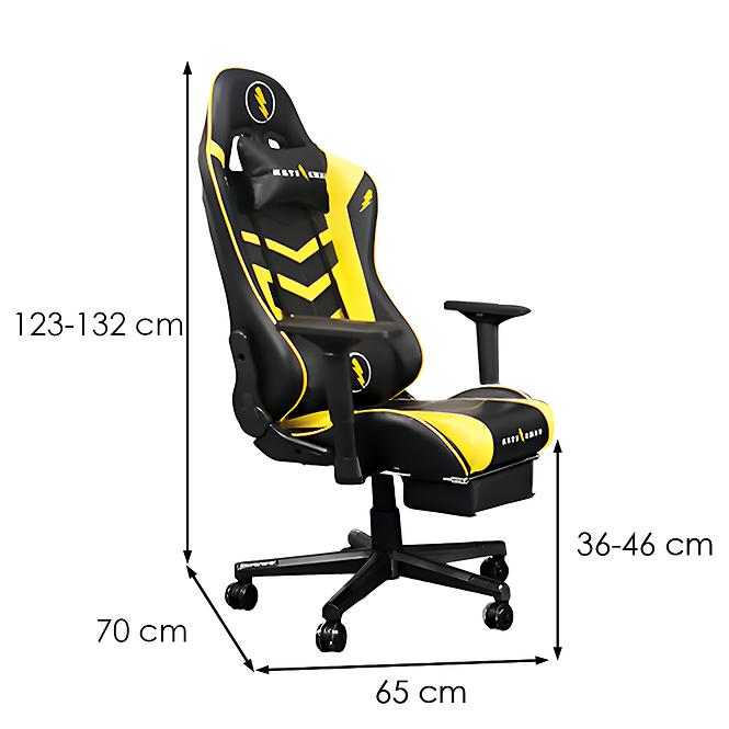 Gamer szék Leander 8691 fekete/sárga