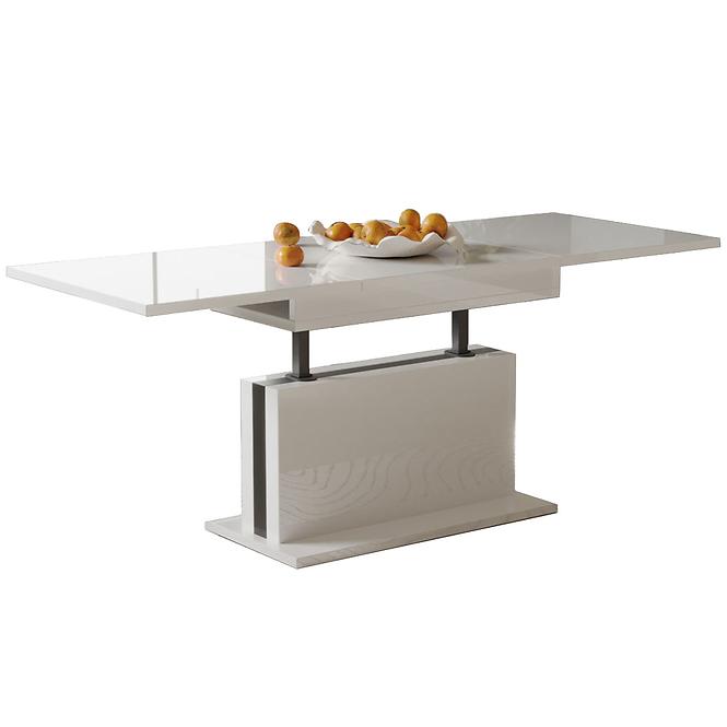 Asztal, felhúzható Solaris 170 fehér fényű