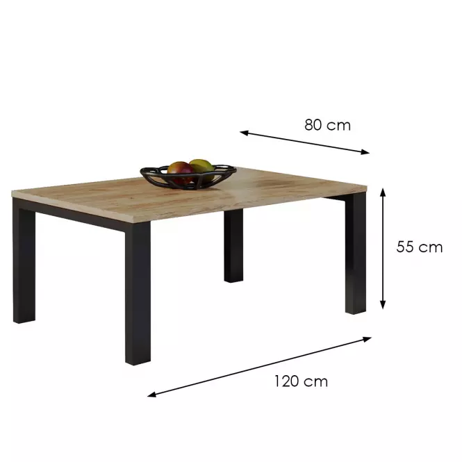 Dohányzóasztal Garold 120 tölgy arany craft,2