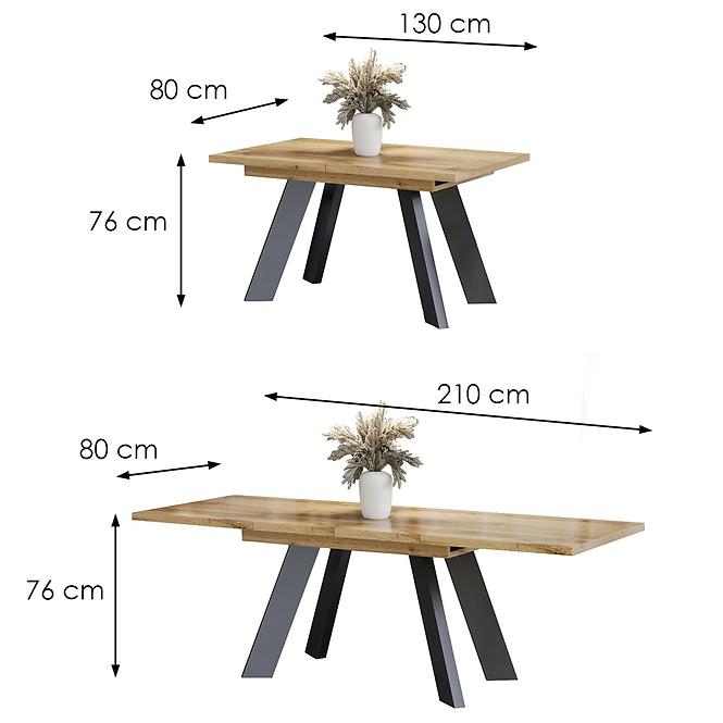 Asztal Como 210 tölgy wotan