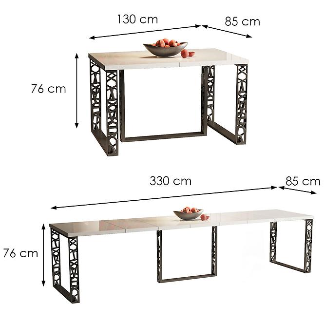 Asztal Ewerest Max 330 fehér fényű,3