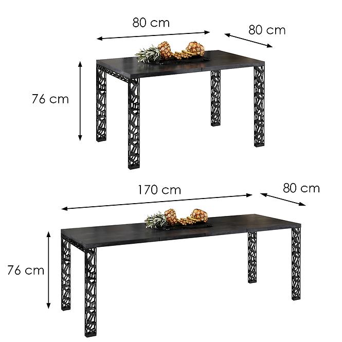 Asztal Matio 170 sötét konkrét