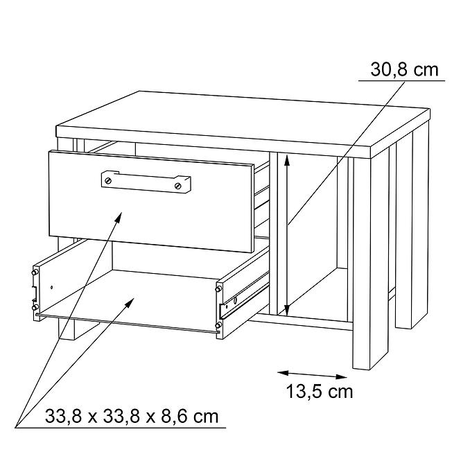 Éjjeliszekrény Symmach CLFK021