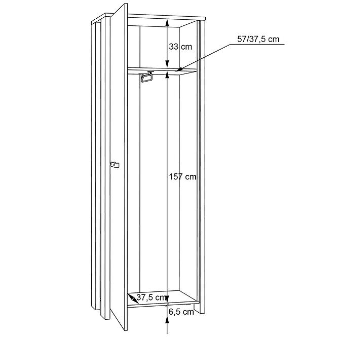 Ruhásszekrény Symmach CLFS711