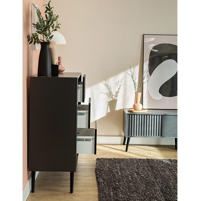 Komód 1D3S Barcelona antracit,7