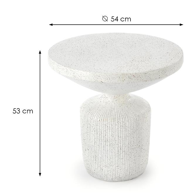 Dohányzóasztal Giza fehér 54