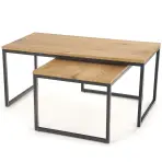 Dohányzóasztal Sabrosa tölgy arany/fekete 80/100