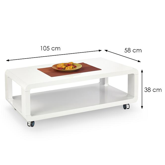 Dohányzóasztal Futura fehér 105,2