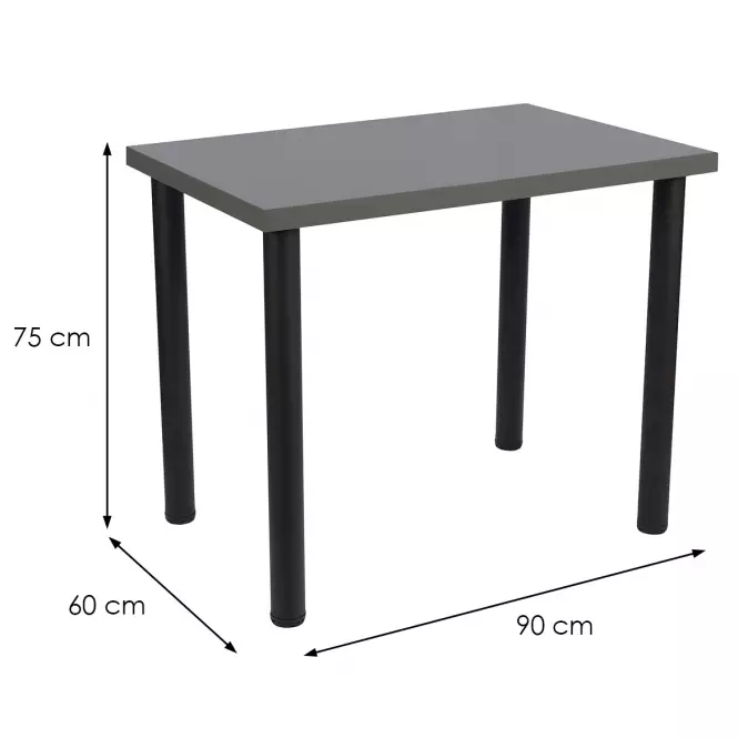 Asztal Ron 90x60 grafit,3