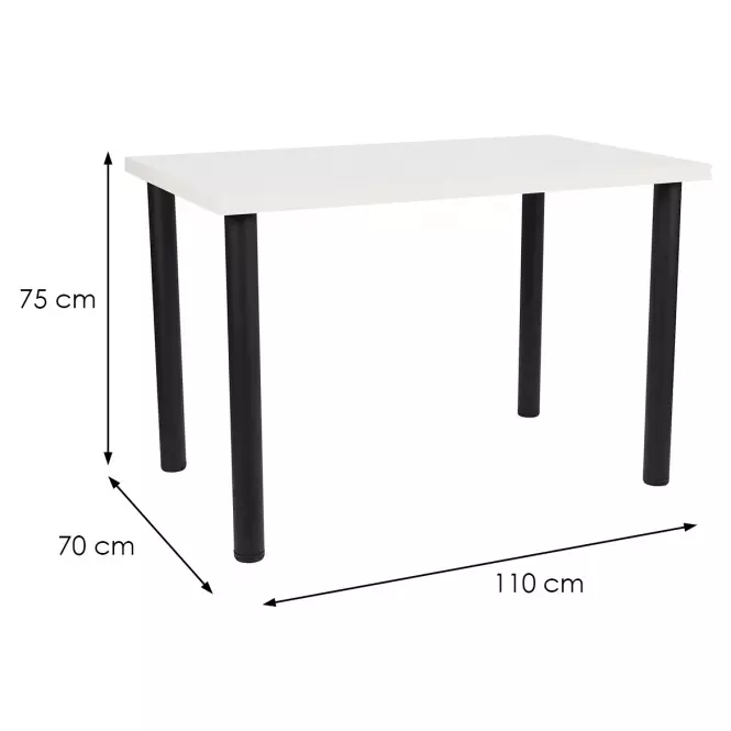 Asztal Ron 110x70 fehér