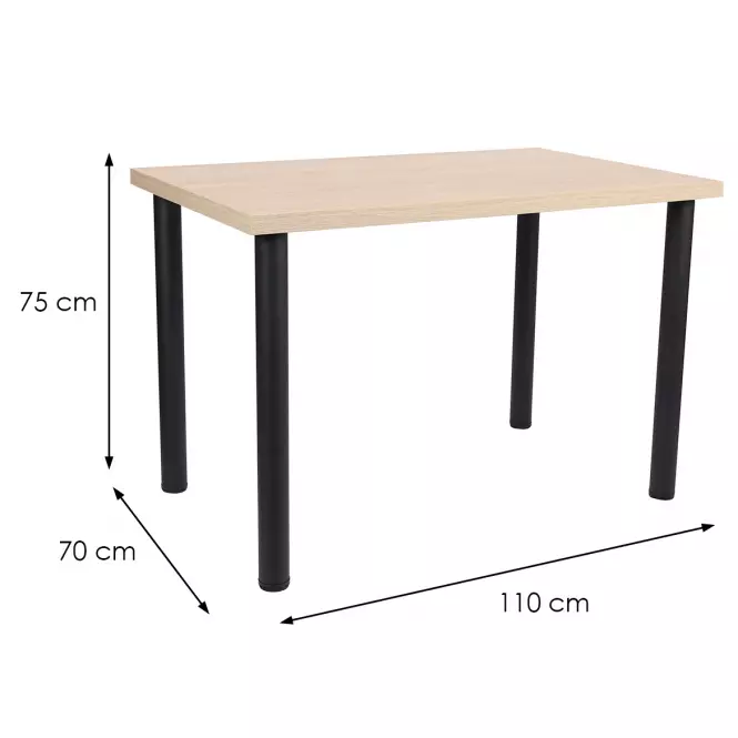 Asztal Ron 110x70 sonoma,4