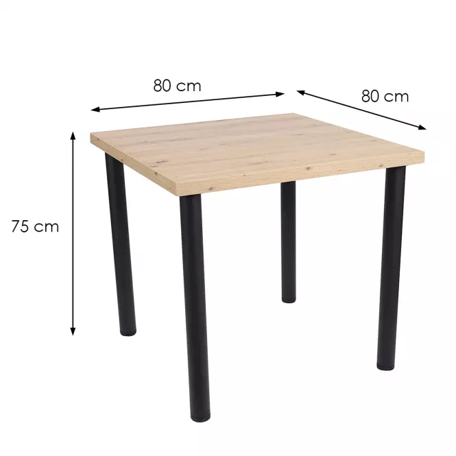 Asztal Ron 80x80 artisan,4