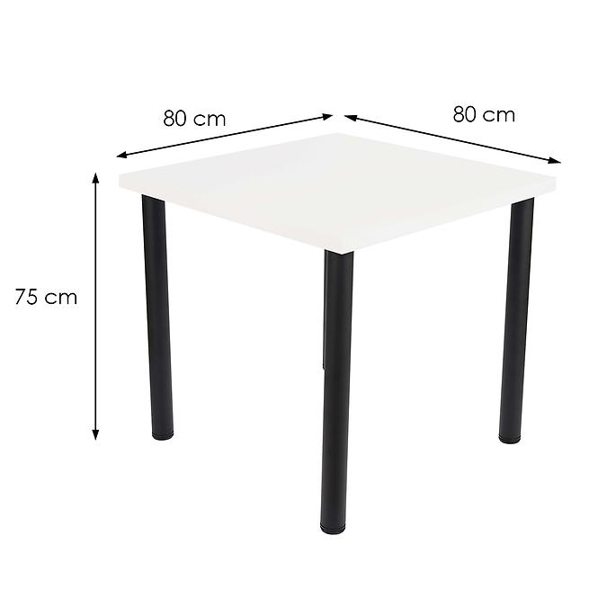 Asztal Ron 80x80 fehér