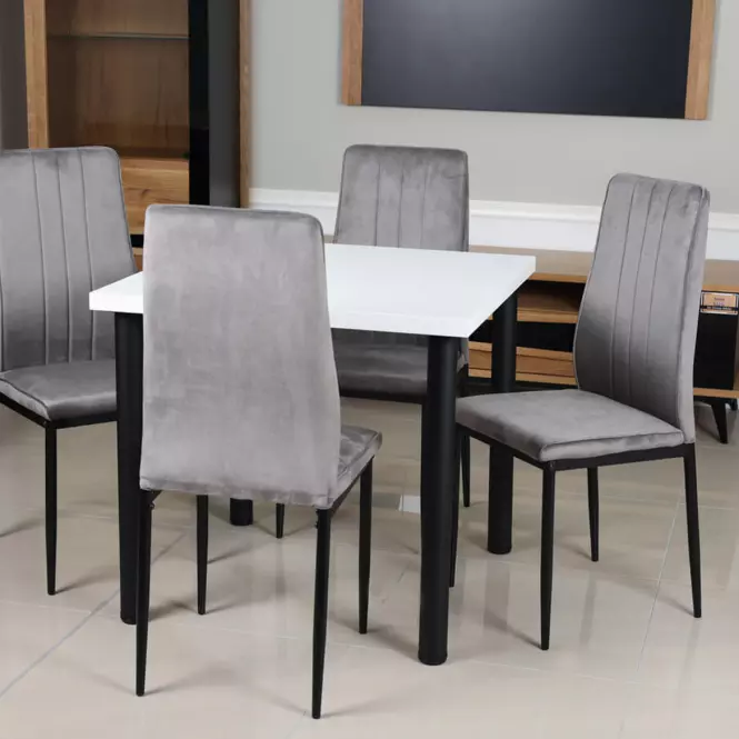 Asztal Ron 80x80 fehér,5