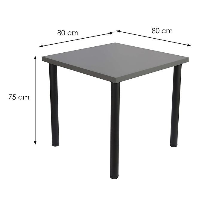 Asztal Ron 80x80 grafit