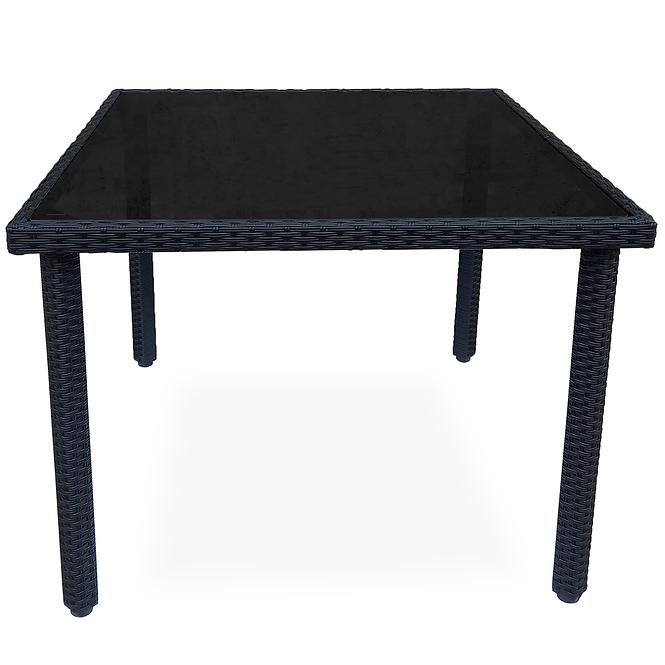 Kerti asztal technorattan Dandy 150x90 fekete