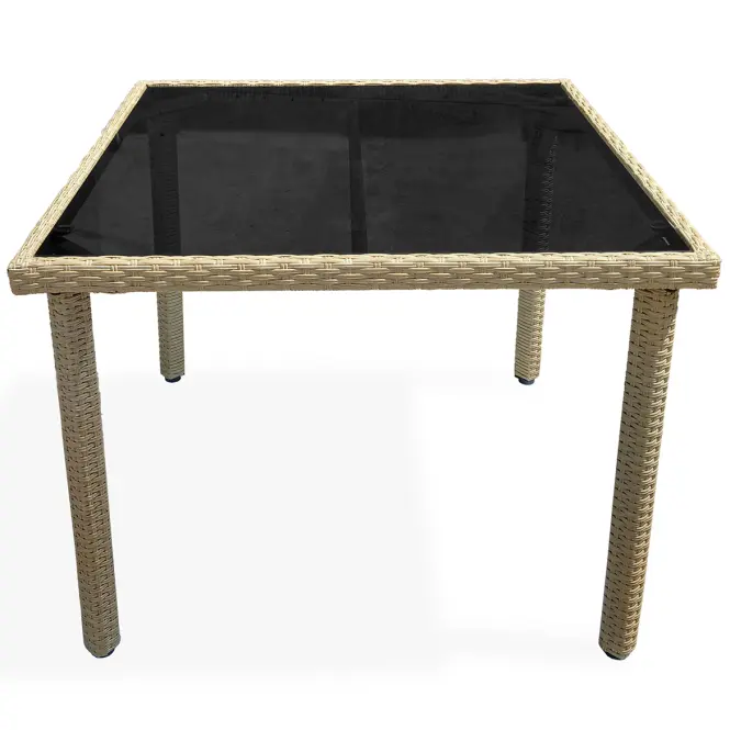 Asztal technorattan Dandy természetes 150x90 cm