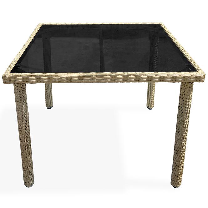 Asztal technorattan Dandy természetes 150x90 cm