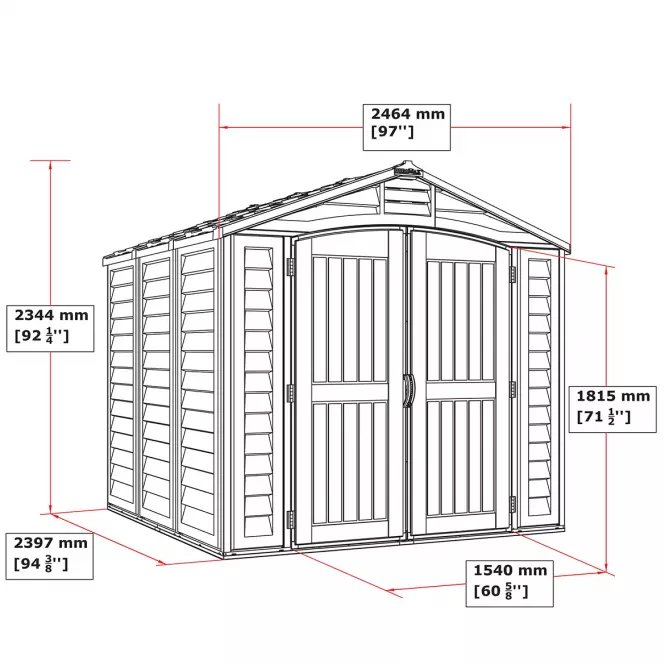 Kertiház Dura Plus 8x8
