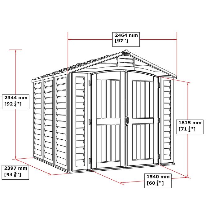 Kertiház Dura Plus 8x8