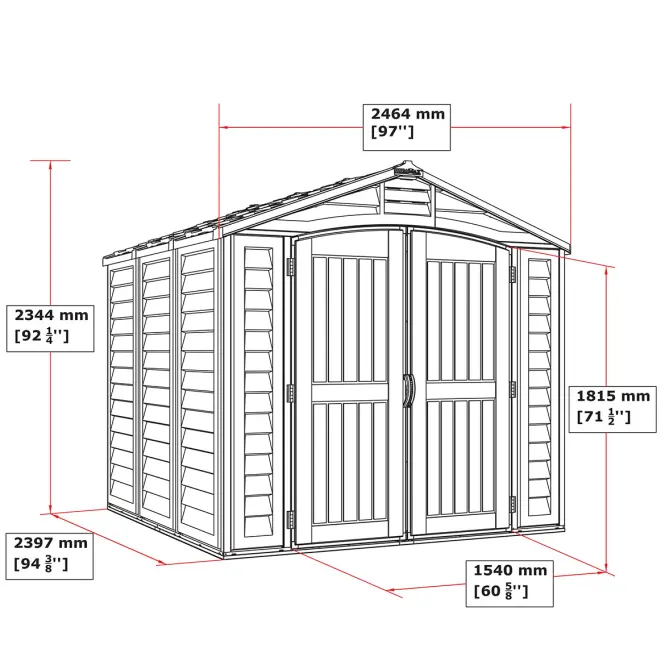 Kertiház Dura Plus 8x8,13