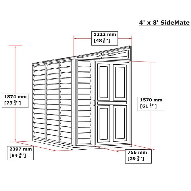 Kertiház Side Mate 4x8